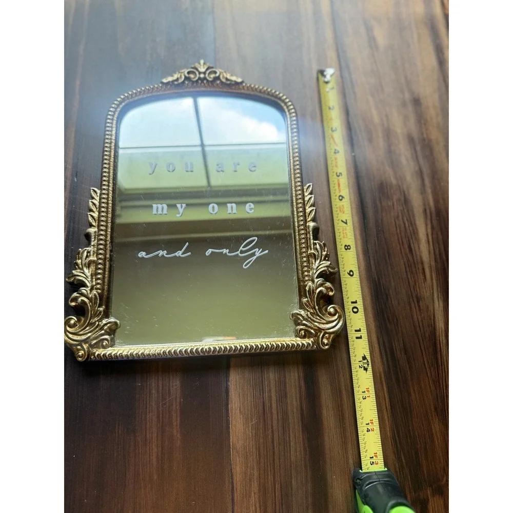 Vintage Inspired Brass Mirror Frame Wall Decor for Home Decor and Gifting